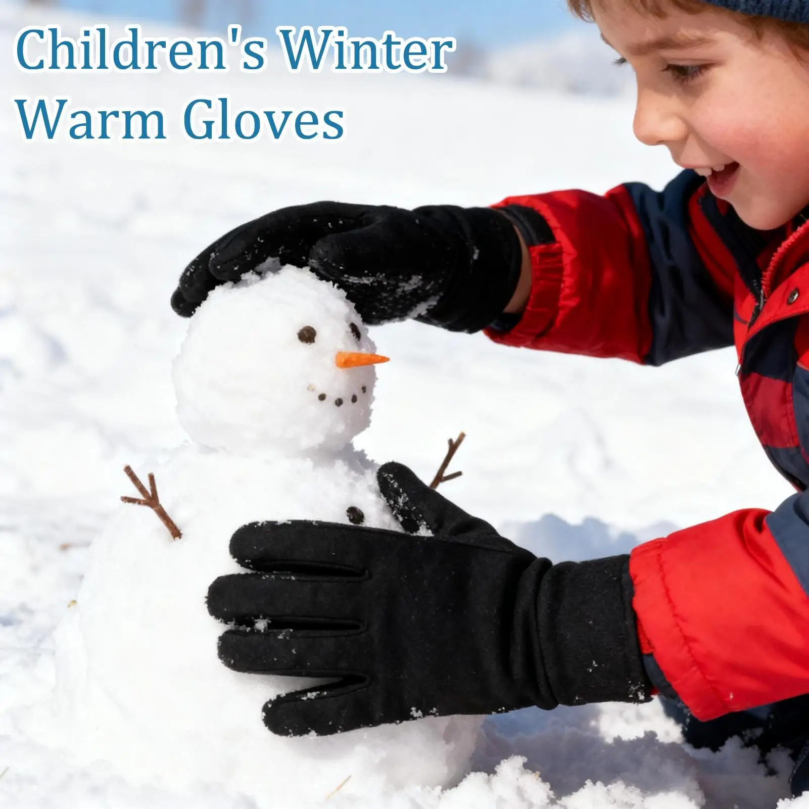 Nuevos guantes para niños, guantes térmicos impermeables para exteriores con dedos completos, guantes cálidos con pantalla táctil, manoplas de nieve de invierno para niños - imagen 2