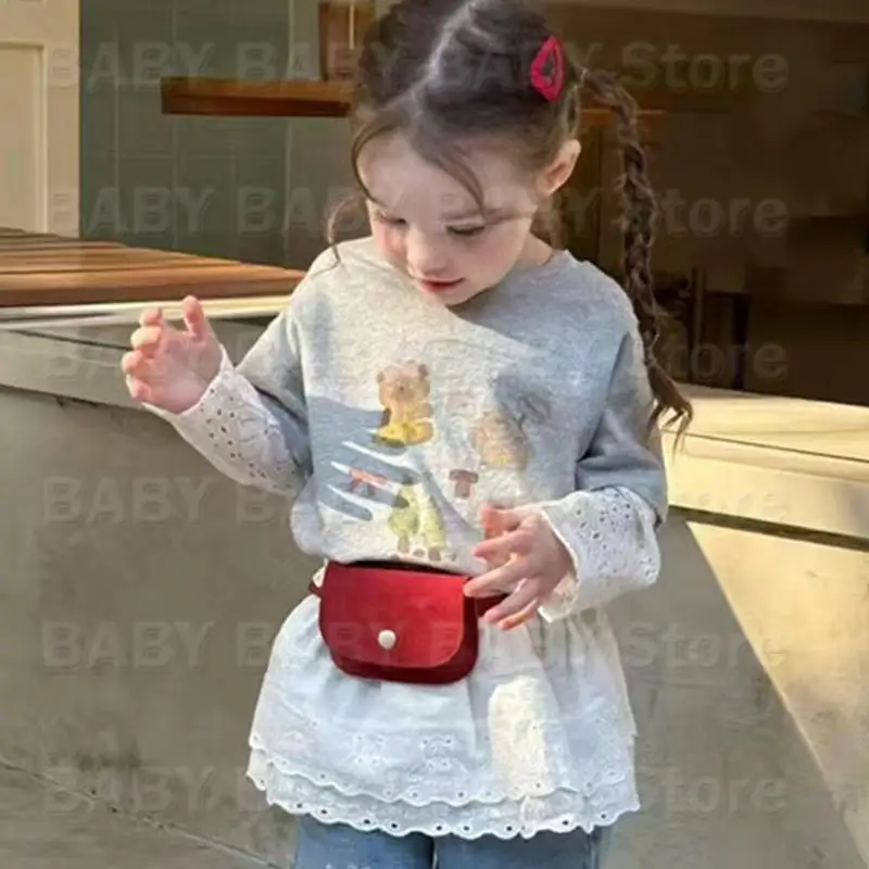 Q81A Doble Doble Decorative Delantal infantil Babytrimed falda para aspecto único único