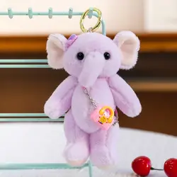 Colgante peluche elefante dibujos animados para mochila y llavero