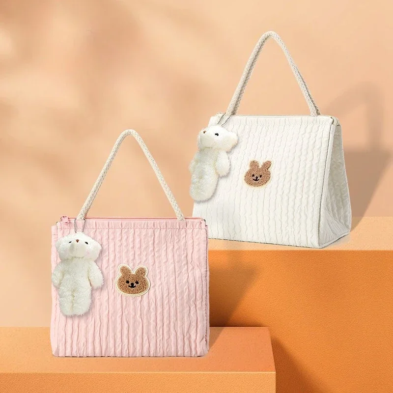 Bolsa de pañales bebé grande multifuncional con bolsillos y correa