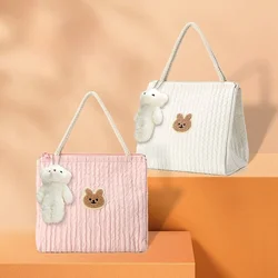 Bolsa de pañales bebé grande multifuncional con bolsillos y correa