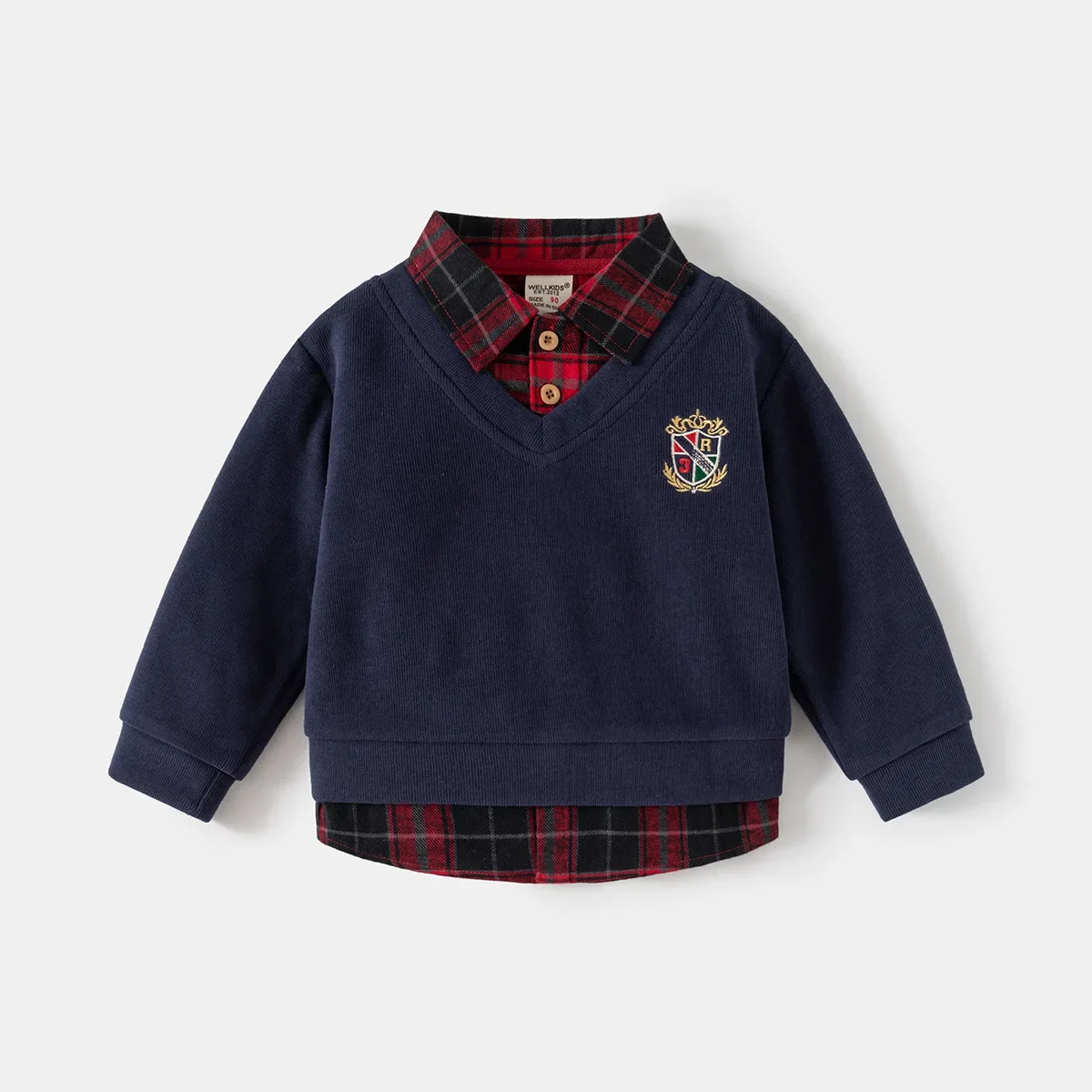 MILANCEL Sudadera con capucha para niños 2-6T - Estilo Preppy