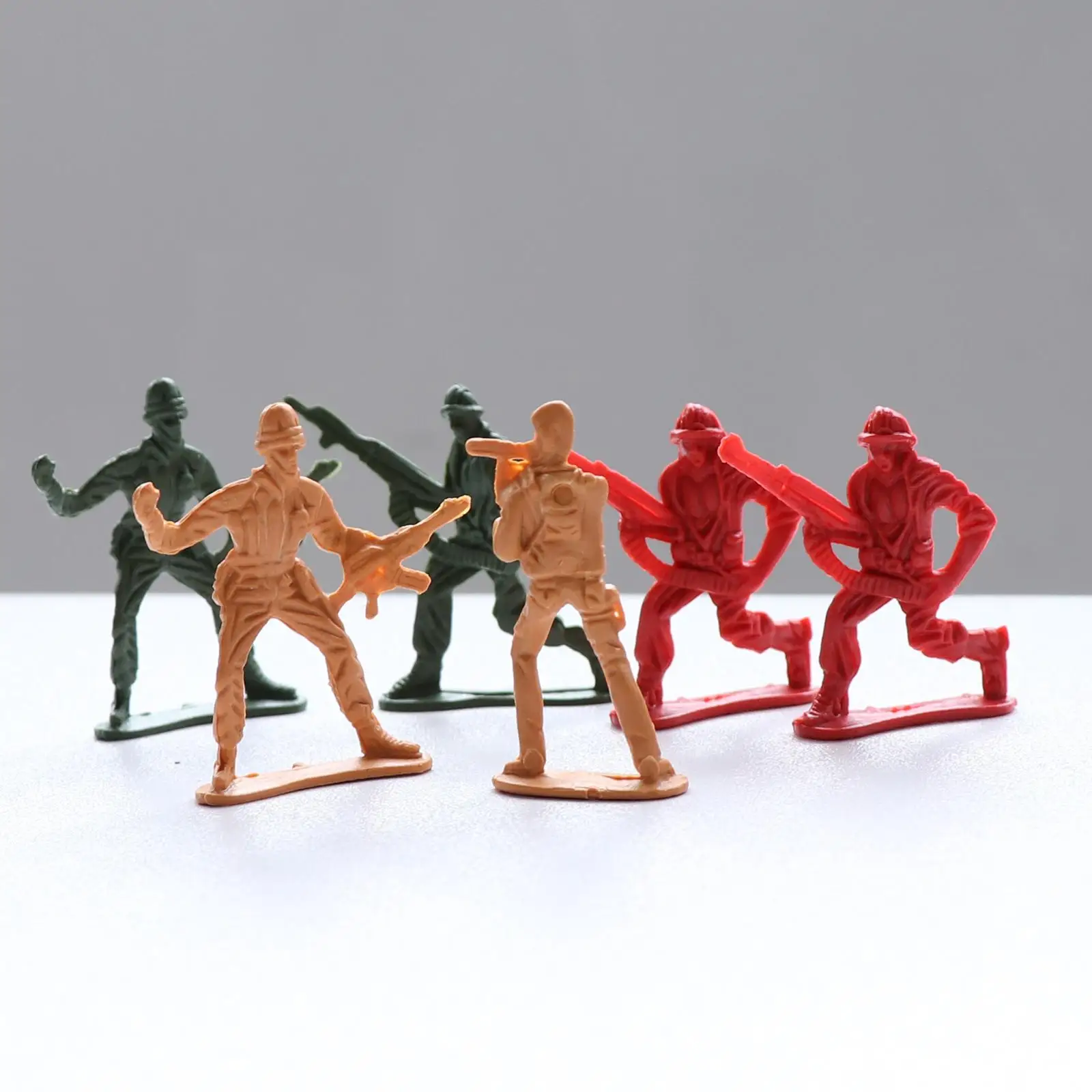 100 pcs 5cm Soldiers Men Action Figures Base Set & Scene Model Games Toy