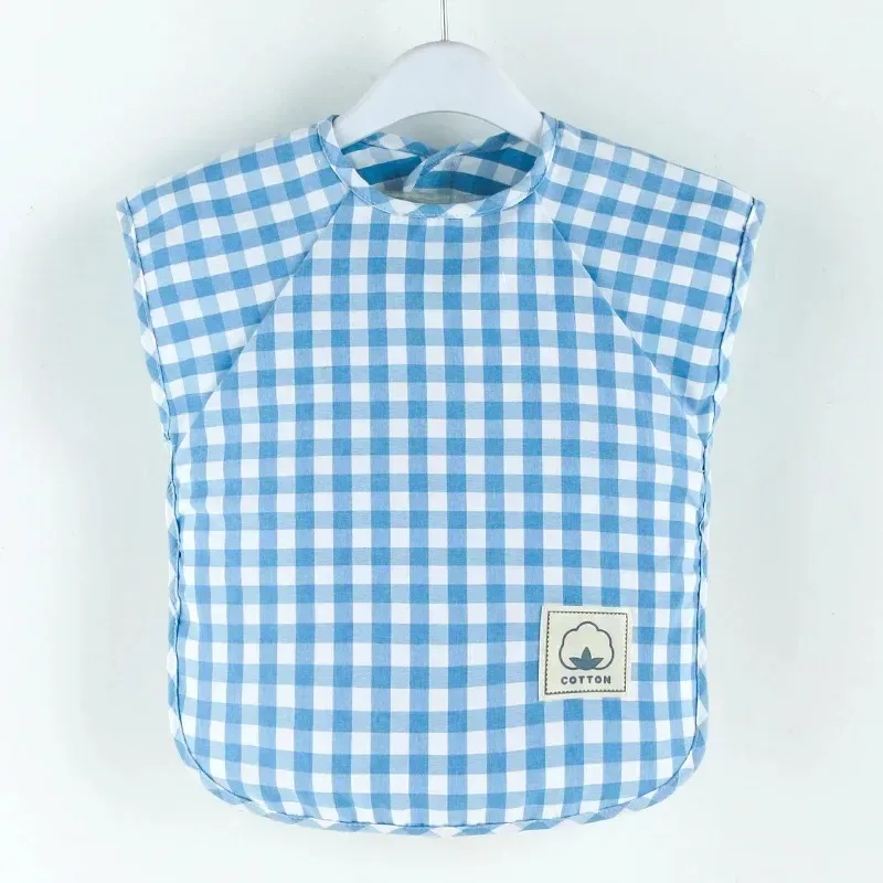 Babero para comer para bebé, delantal impermeable sin mangas, monos de comida, ropa de trabajo hecha a mano con pintura de arcilla para niñas y niños, paños para eructar - imagen 4