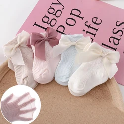 Calcetines verano bebé niña – Algodón transpirable con lazo
