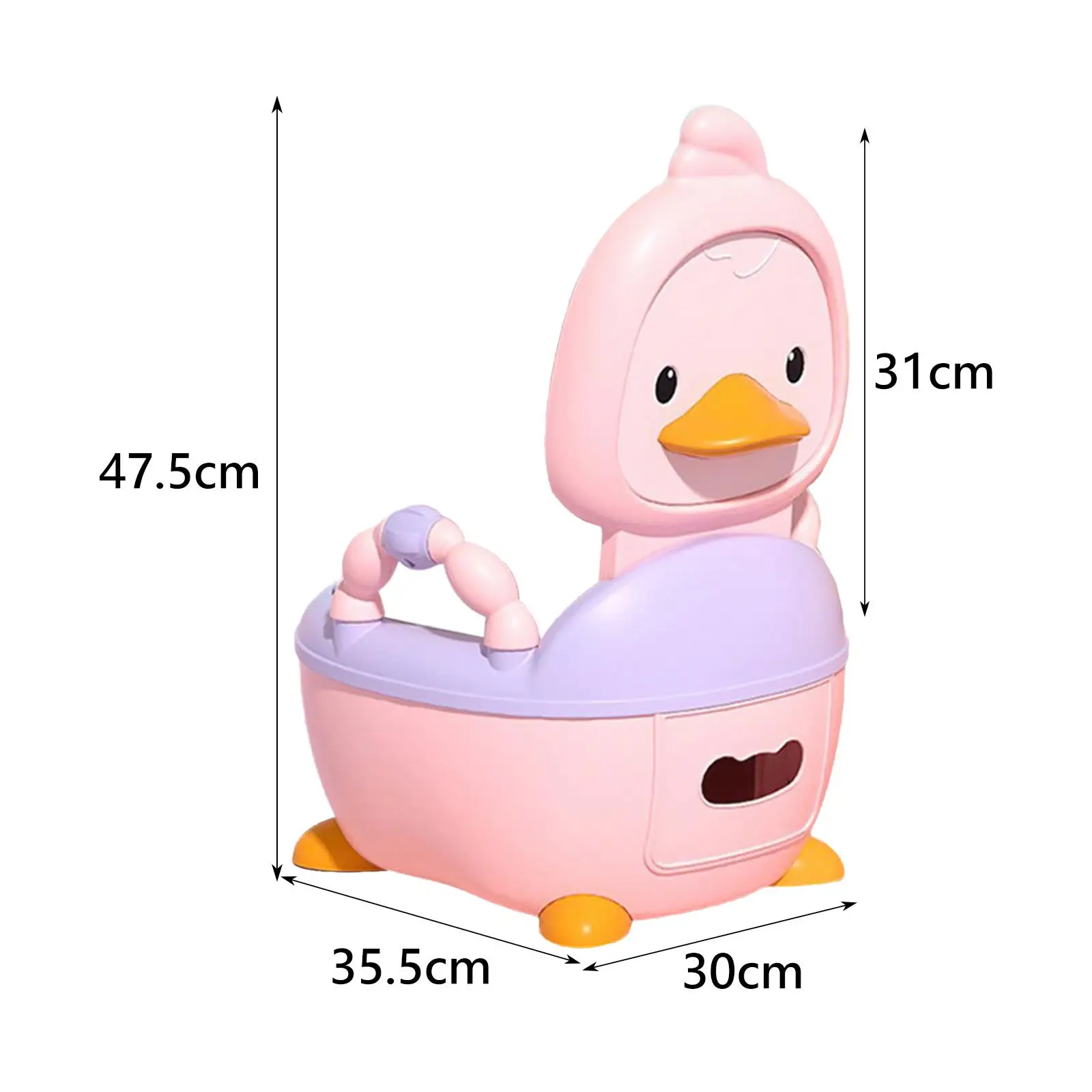 Baby Potty Toilet with Handle Comfortable Baby Carry Potty Realistic Toilet Potty for Kids Babies Infants Ages 0-7