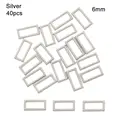 Silver-40pcs 6mm