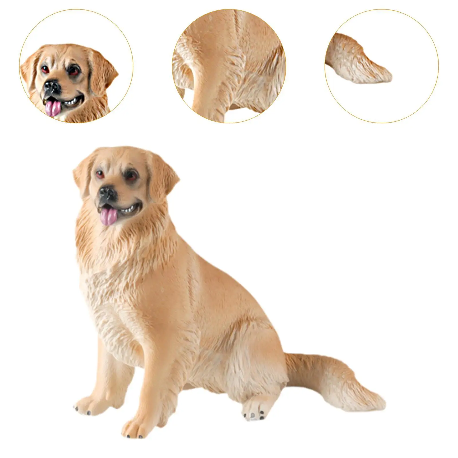 Realistic Dog Figurine Animal Toy Miniature Toys Home Car Decoration Sculpture Gifts Model Ornament Collectible Dog Statue