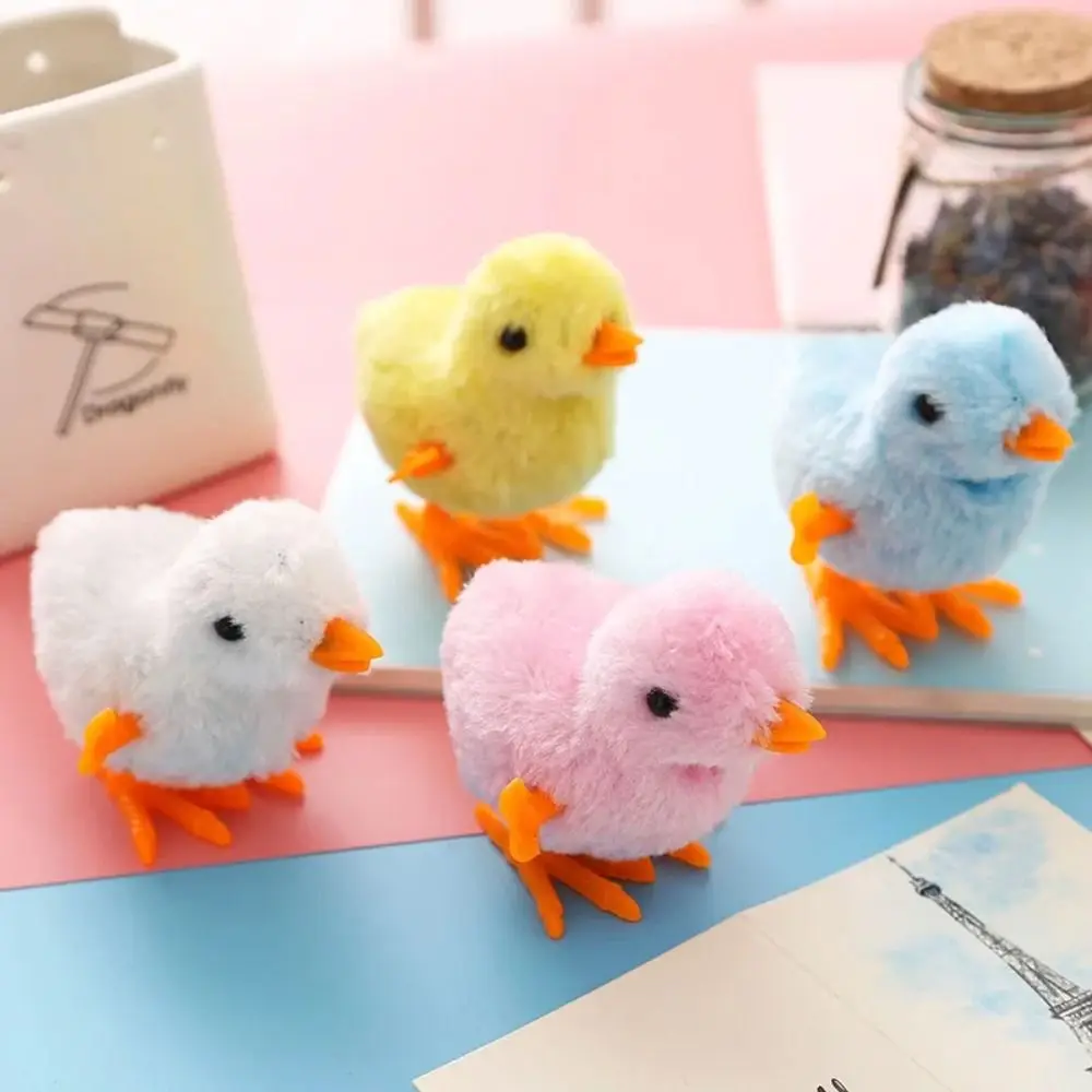 Regalo de plástico para niños, pollito para correr de Pascua, Color aleatorio, salto, animales de peluche, juguete, decoración de Pascua - imagen 2