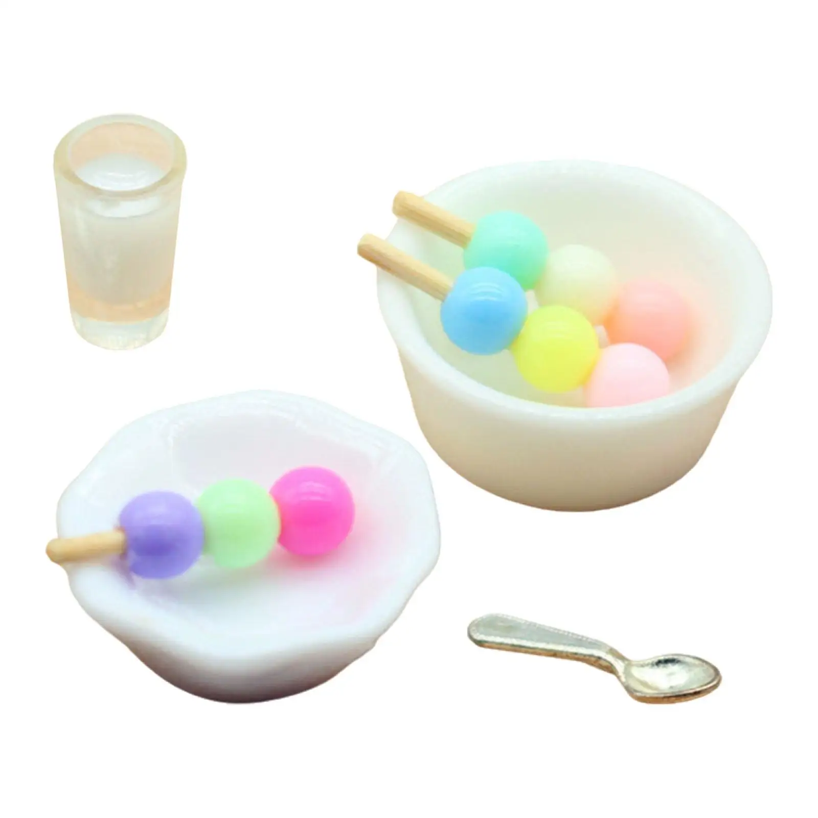 Mini Skewer Balls Party Toys Kitchen Furniture Accessory Dollhouse Bowl
