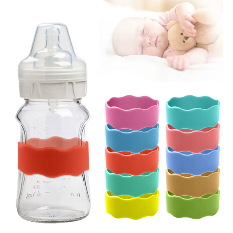 Tazas entrenadoras de silicona para bebés con cubierta aislante - imagen 4