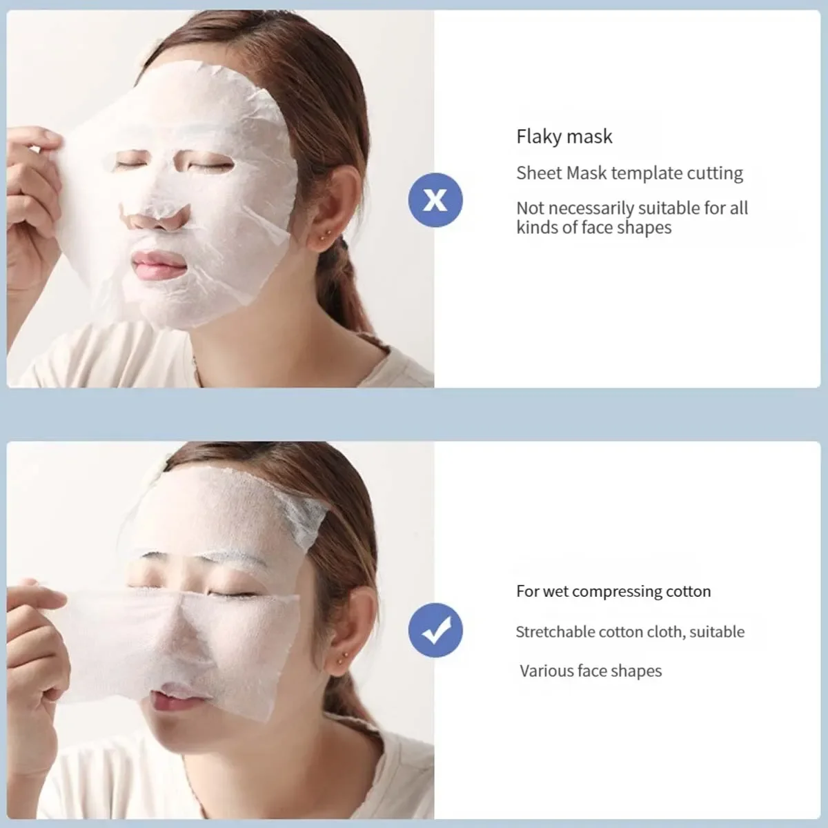 Almohadillas de algodón desechables elásticas para higiene facial - imagen 4