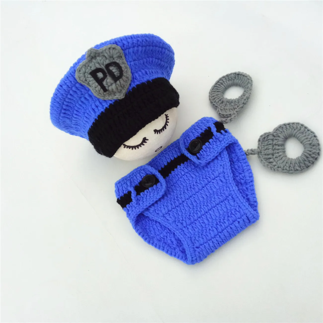 Ropa de fotografía para bebés, traje de seguridad PD para recién nacidos, accesorios de fotografía tejidos hechos a mano para niños, recuerdos para bebés - imagen 2