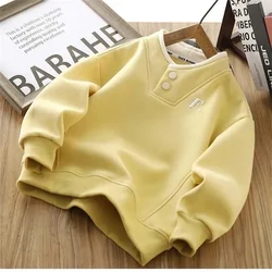 Sudadera con letras para niños – Jersé holgado informal de otoño