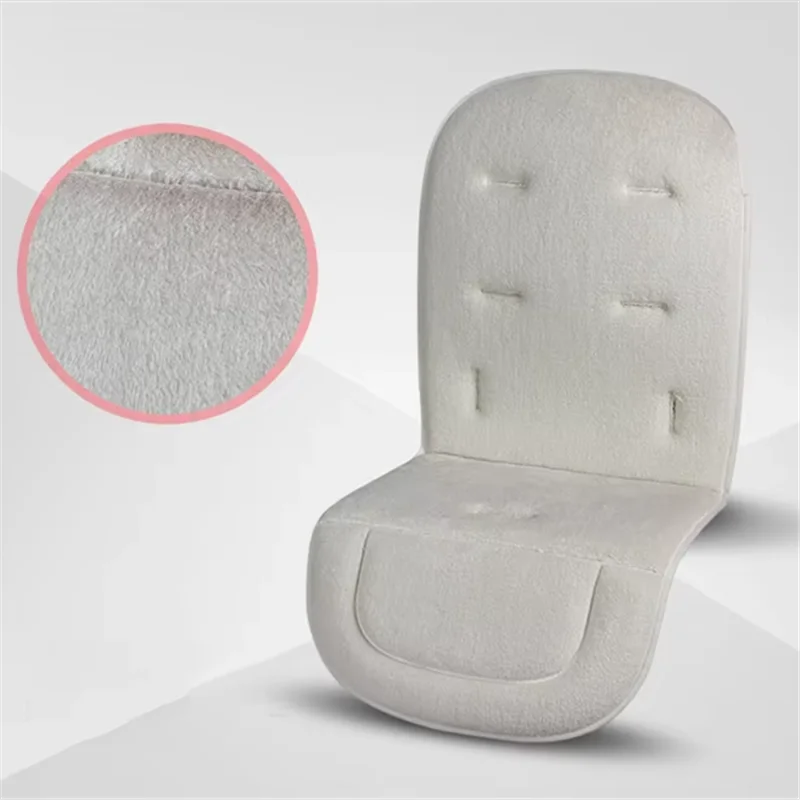 Cochecito de bebé Universal para las cuatro estaciones, almohadillas para sentarse, cojín para silla de comedor de bebé de Color sólido Simple, alfombrilla transpirable para carrito de mano para niños - imagen 3