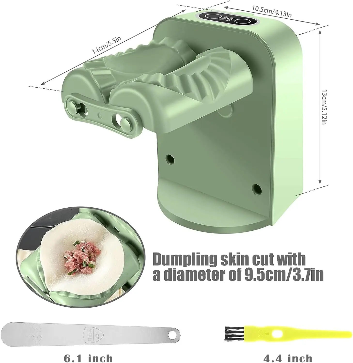 Máquina eléctrica para hacer dumplings, máquina automática para hacer empanadas y Wonton, prensa para dumplings, piel, molde para raviolis, accesorios de herramientas de cocina - imagen 5