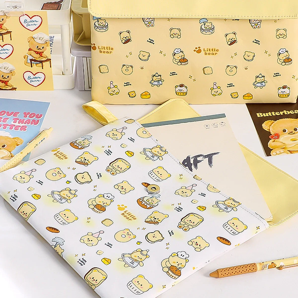 Bolsa de archivo de capibara, bolsa de papelería para estudiantes, bolsa de almacenamiento con cremallera de gran capacidad de alta apariencia de dibujos animados, bolsa de archivo Kapibala para estudiantes ST - imagen 4