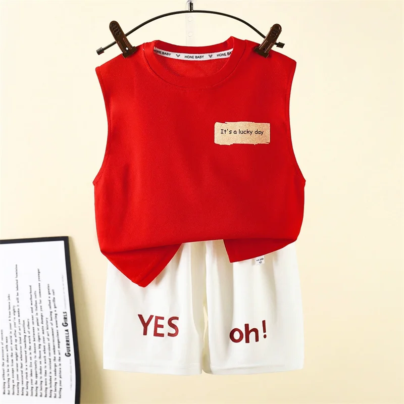 Conjunto deportivo de verano niño: chaleco sin mangas y short - imagen 3