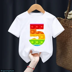 Camiseta Pop It infantil con arcoíris – Regalo cumpleaños niños
