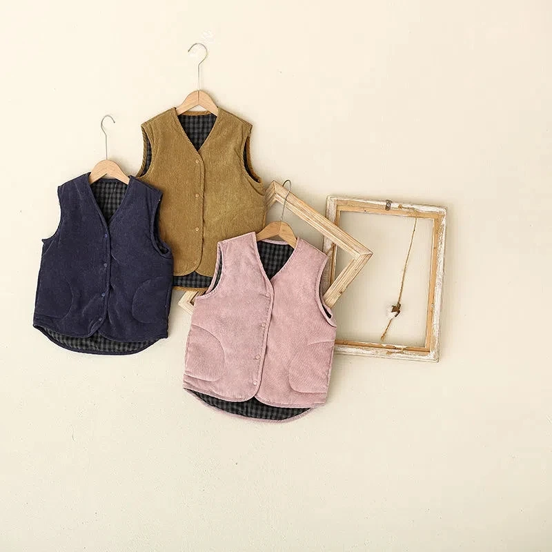 Chaleco de pana acolchado para niños – Moderno y térmico - imagen 2