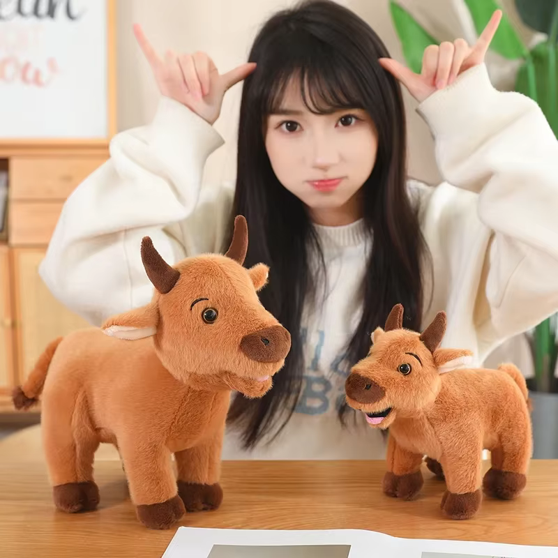 Peluche toro escalador suave para bebé – Juguete educativo