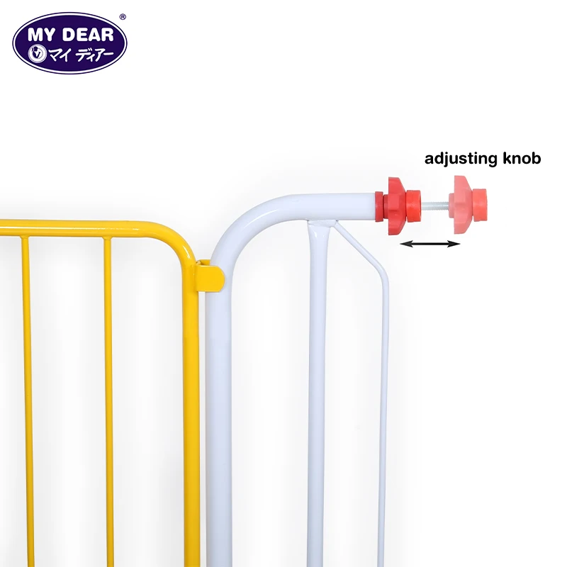 MY DEAR Puerta de seguridad para bebés de lujo, Material de hierro metálico de acero de calidad Superior, escaleras, puertas de pasillo, espacios abiertos, puertas para bebés - imagen 3