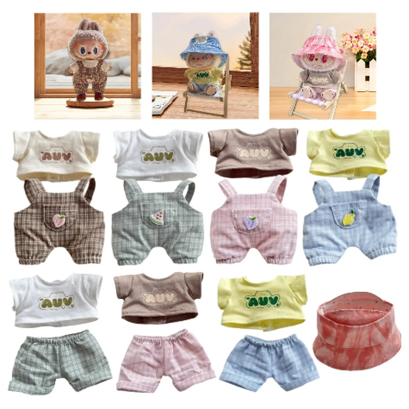 Mini 6 inch Doll Clothes,Cute Doll Clothes Suit,Birthday Gift,Comfortable,Doll Clothes Dress up for Pendant Doll Age 5-7 8-10