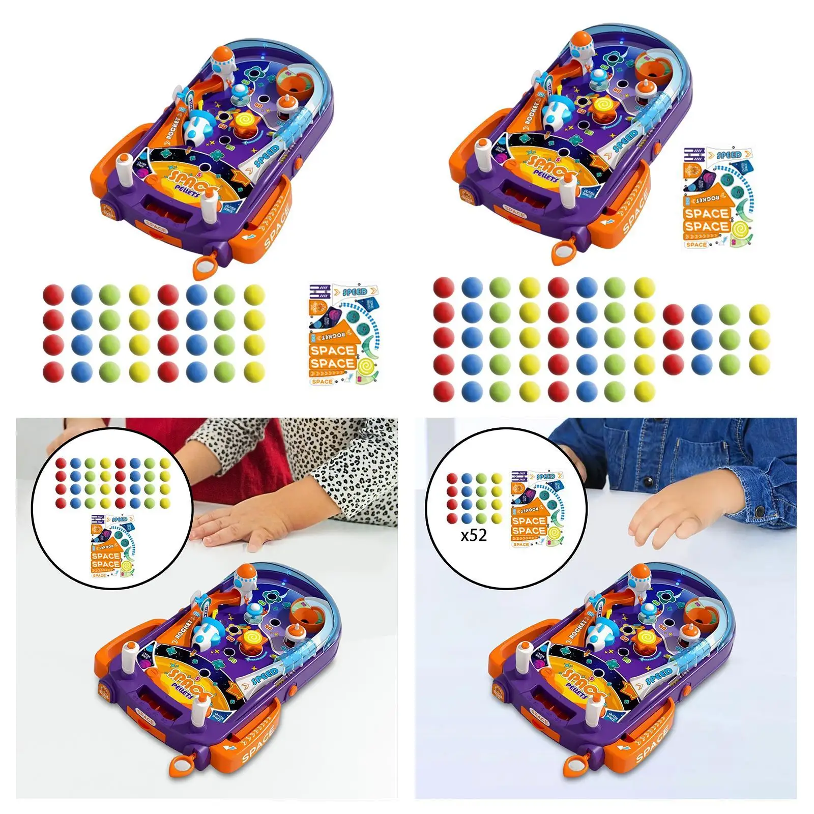 Children Pinball Machine Interactive Toy Interactive Game Portable Educational