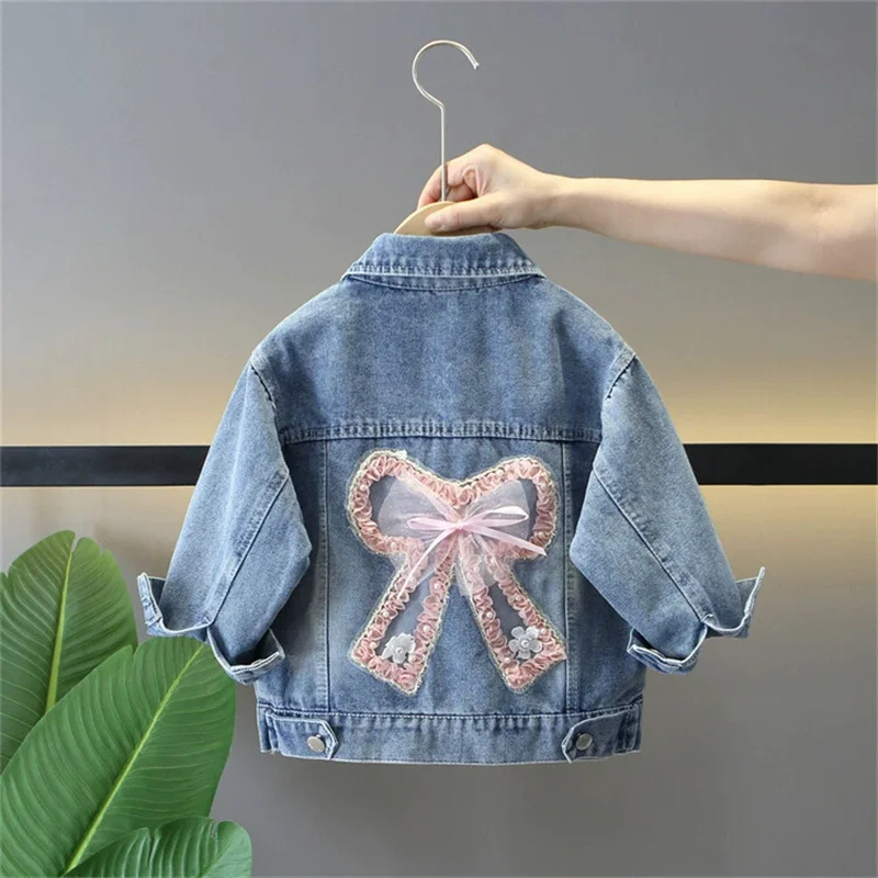 Abrigo vaquero para niños y niñas con pajarita – Primavera y otoño - imagen 2