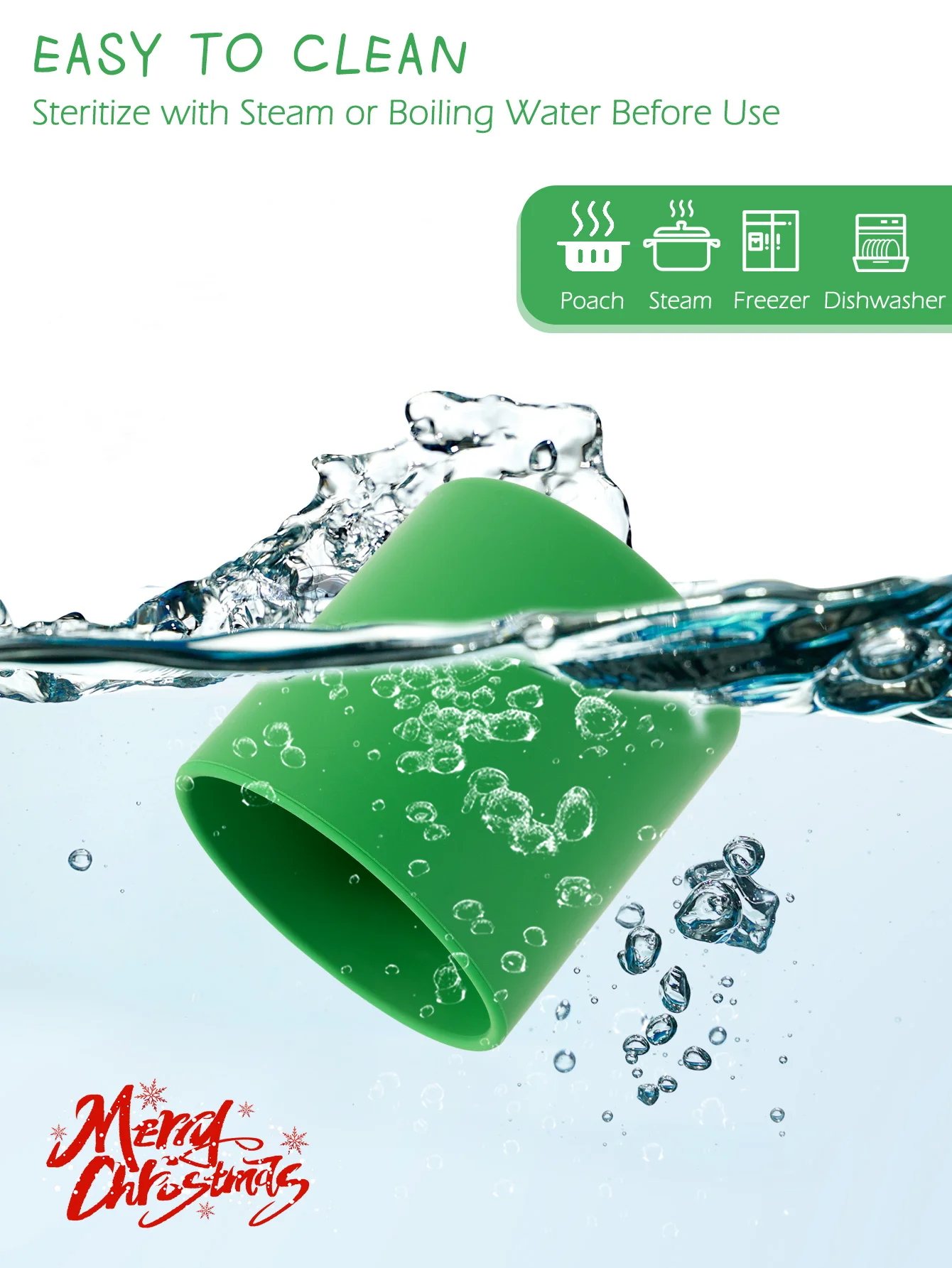 Taza de silicona para bebé de Color, 1 unidad, sin BPA, taza para beber líquido para alimentación infantil, autoalimentación, destete, vajilla de regalo de Navidad - imagen 5