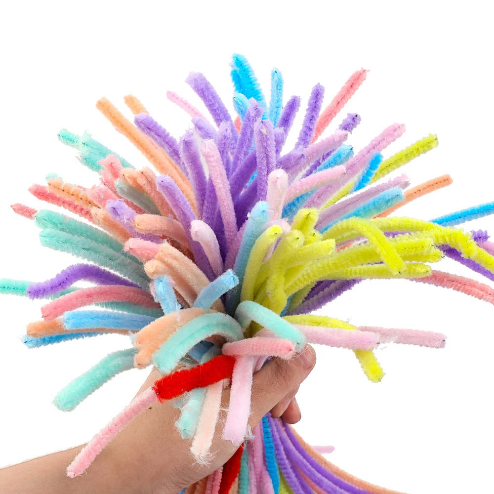 100/10 Uds. Juguetes coloridos de peluche Twister Stick DIY hecho a mano ramo de flores Material paquete cifrado felpa Twister Stick rompecabezas Juguetes - imagen 3