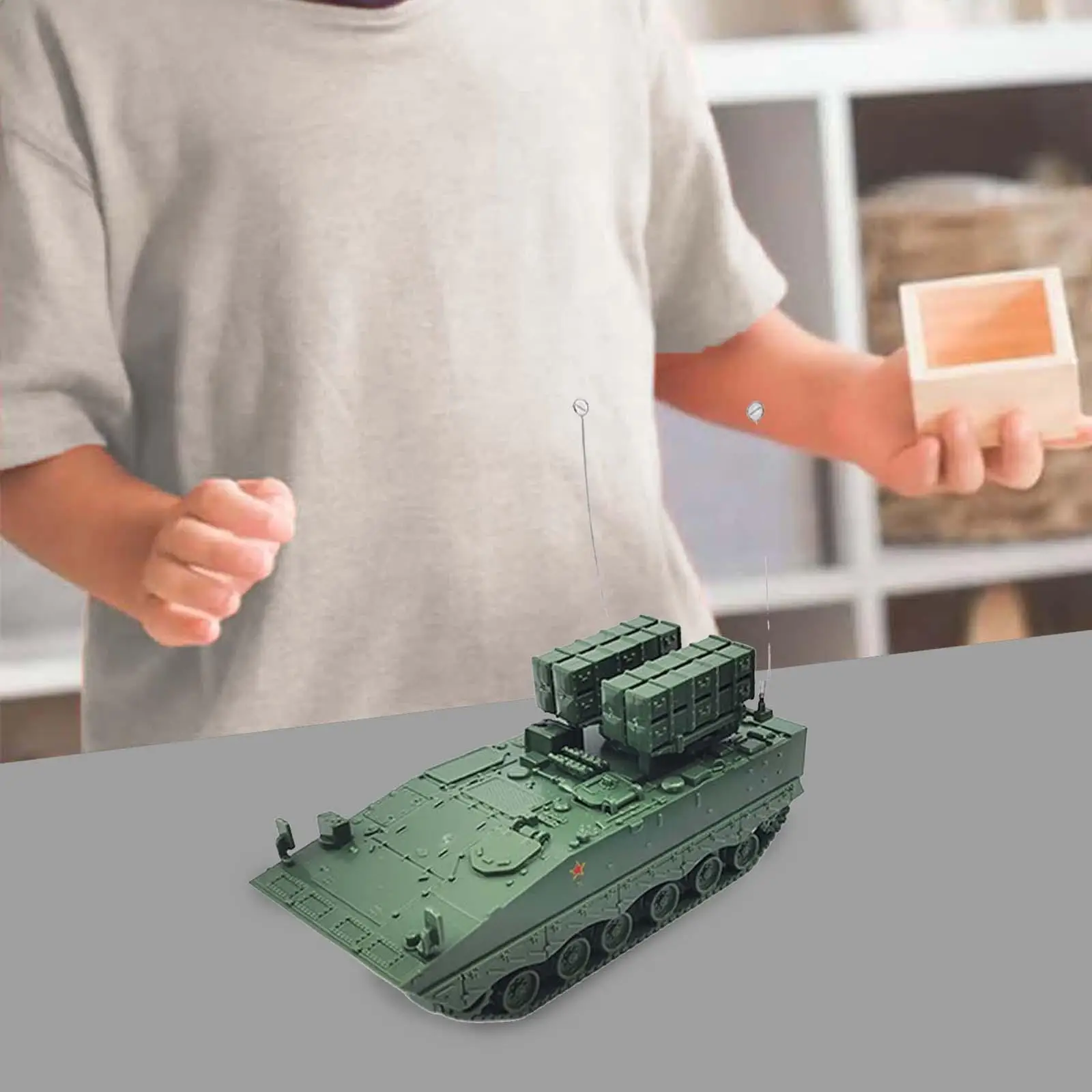 1:72 Modelo de tanque de China de ensamblaje 4D para decoración de mesa de niños coleccionables - imagen 5
