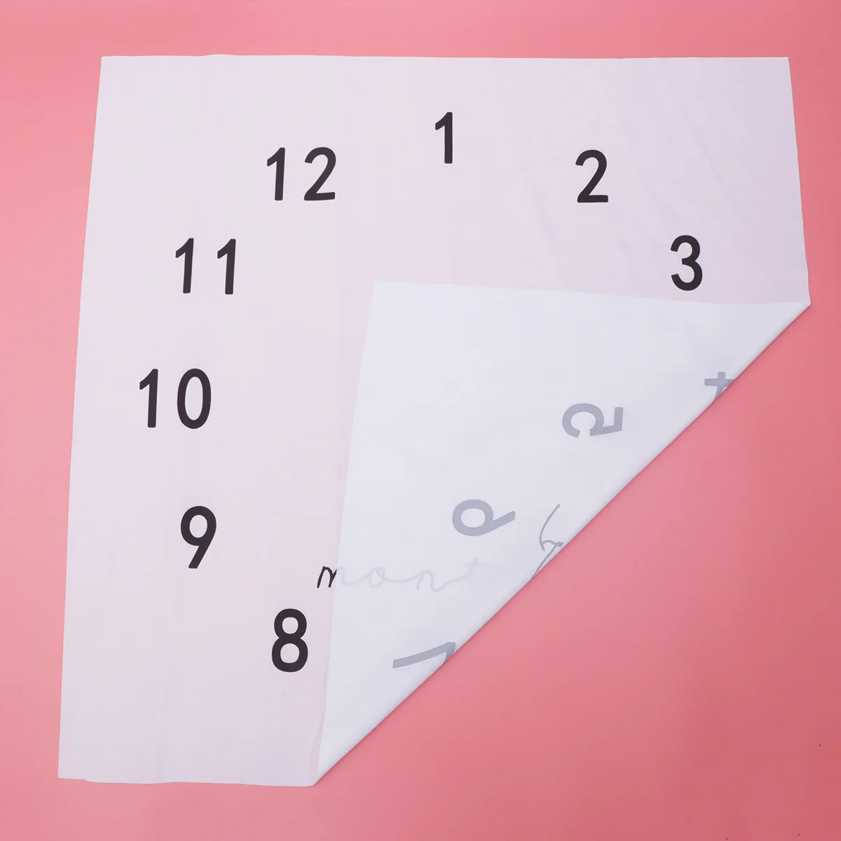 Manta de algodón para bebé, accesorios de fotografía a la moda de 100x100cm, manta para bebé, cubierta para manta para foto de crecimiento mensual - imagen 5