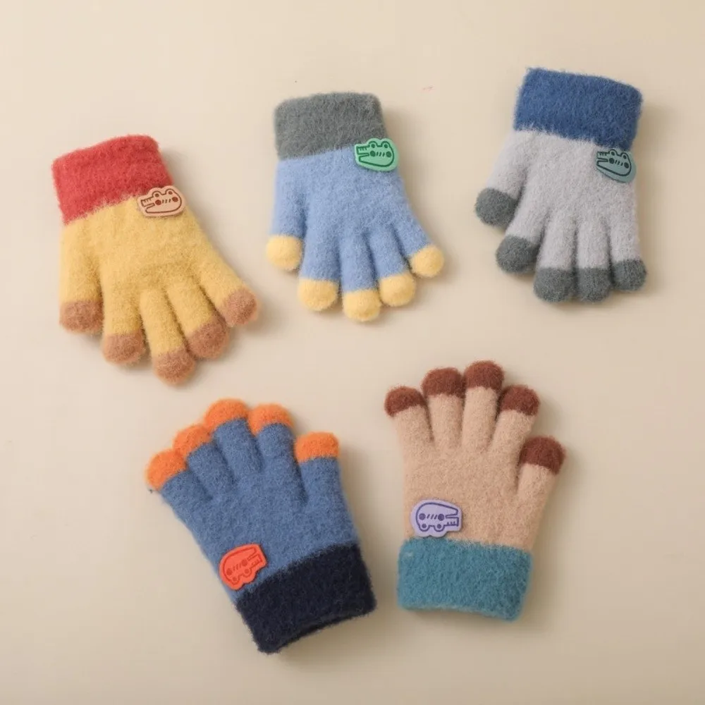 Guantes de invierno cálidos y bonitos de 1 a 5 años, guantes a prueba de frío y viento, manoplas elásticas gruesas para niños pequeños