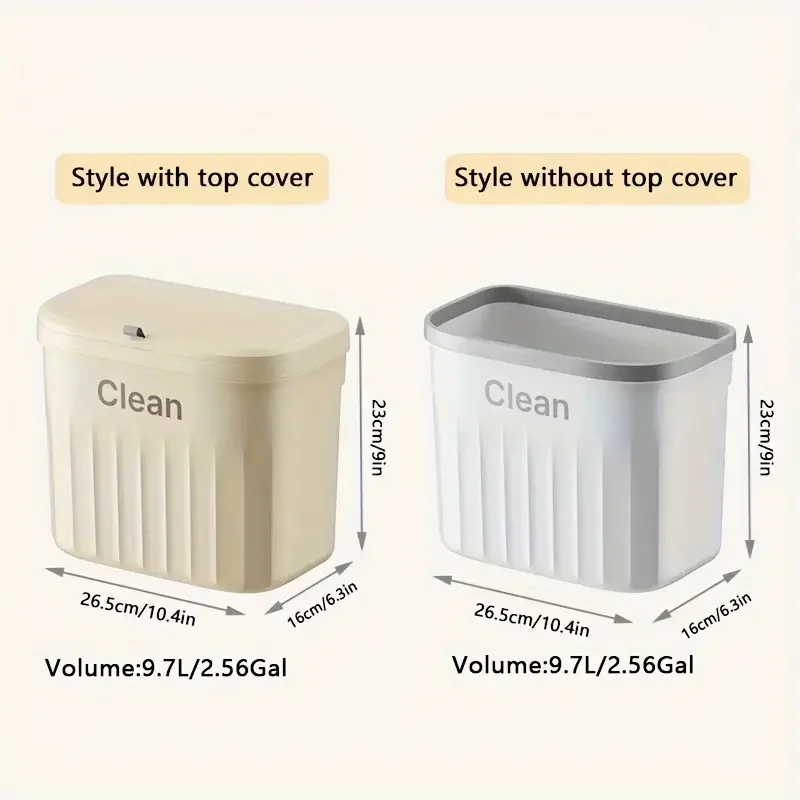 Cubo basura colgante de pared tapa cocina compostaje resistente - imagen 2
