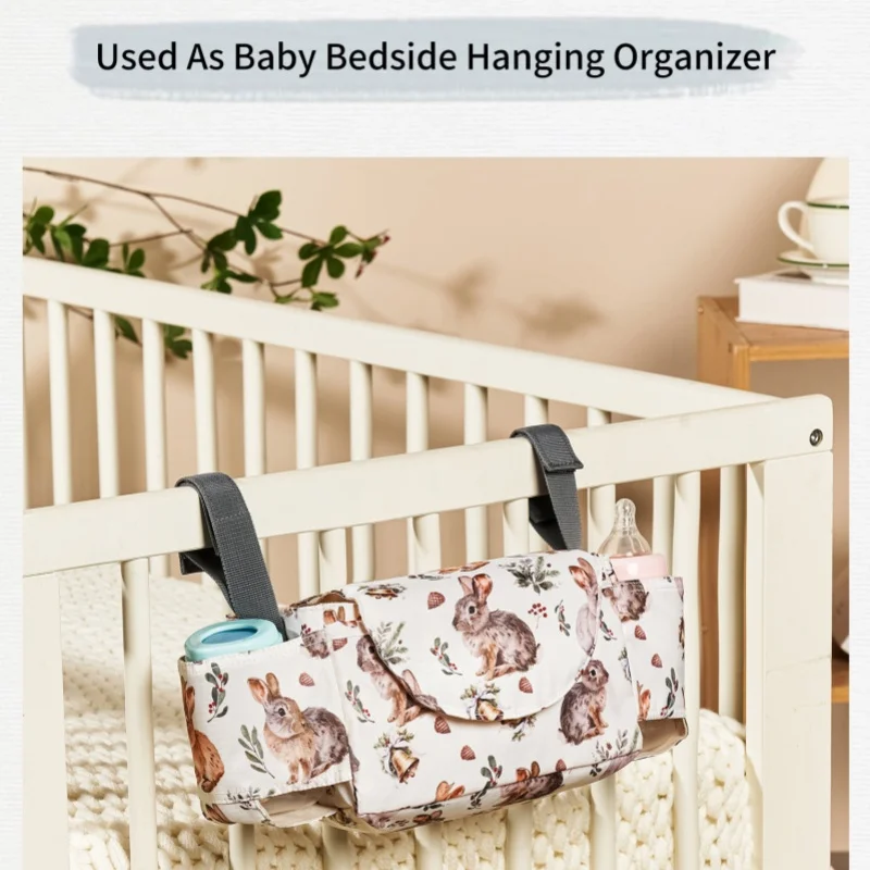 Bolsa colgante multifuncional para cochecito de bebé, para almacenamiento de biberones y vasos de agua, accesorio para cochecito de niño colgante - imagen 4