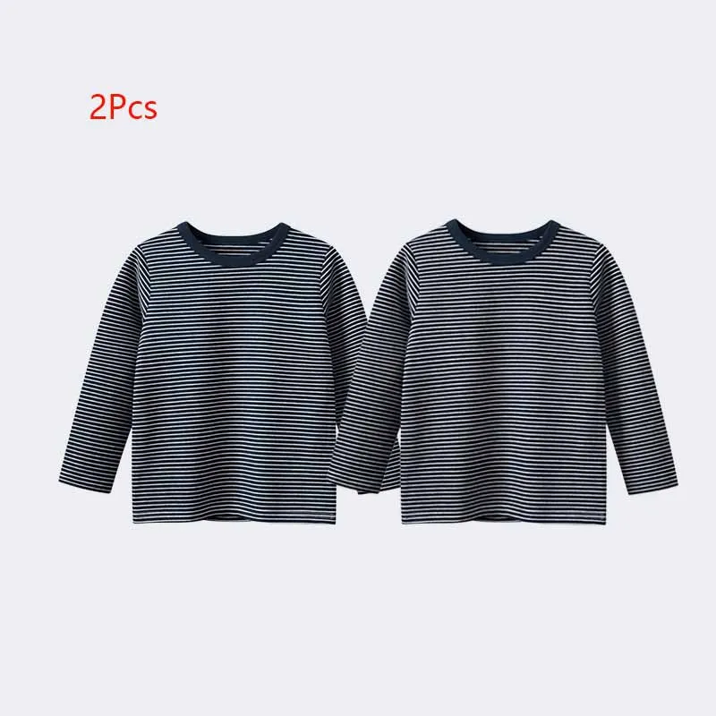 Camiseta a rayas manga larga niños – Algodón primavera y otoño - imagen 3
