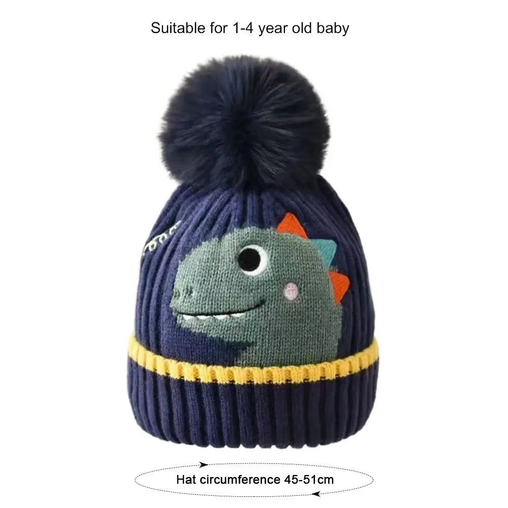 Gorro cálido de lana para bebé, gorros suaves de dinosaurio para niños, gorros de punto para niños - imagen 4