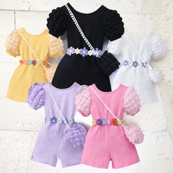 Mono floral manga corta para niña – Playa y verano