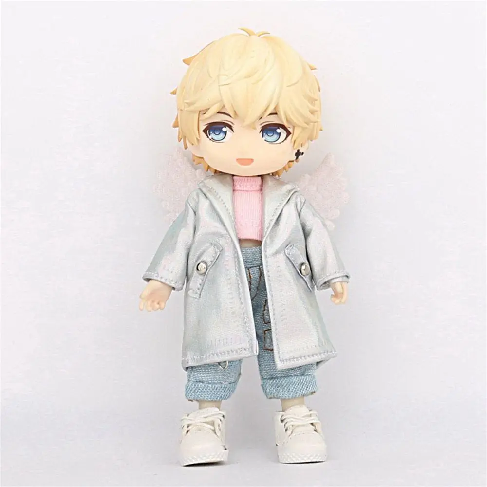 Chaqueta de cuero para muñecas OB11 – Manga larga articulada - imagen 4