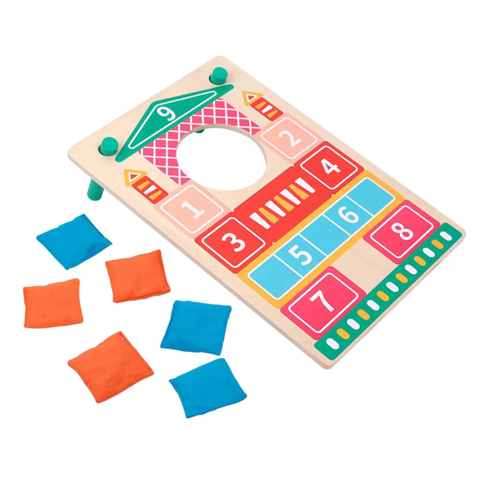Wooden Sandbag Throwing Game Early Educational Develop Motor Skills for Home