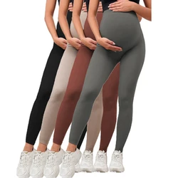 Legging de maternidad, pantalones para mujeres embarazadas, ropa de maternidad, pantalones de Yoga de embarazo de longitud completa, ropa activa de entrenamiento