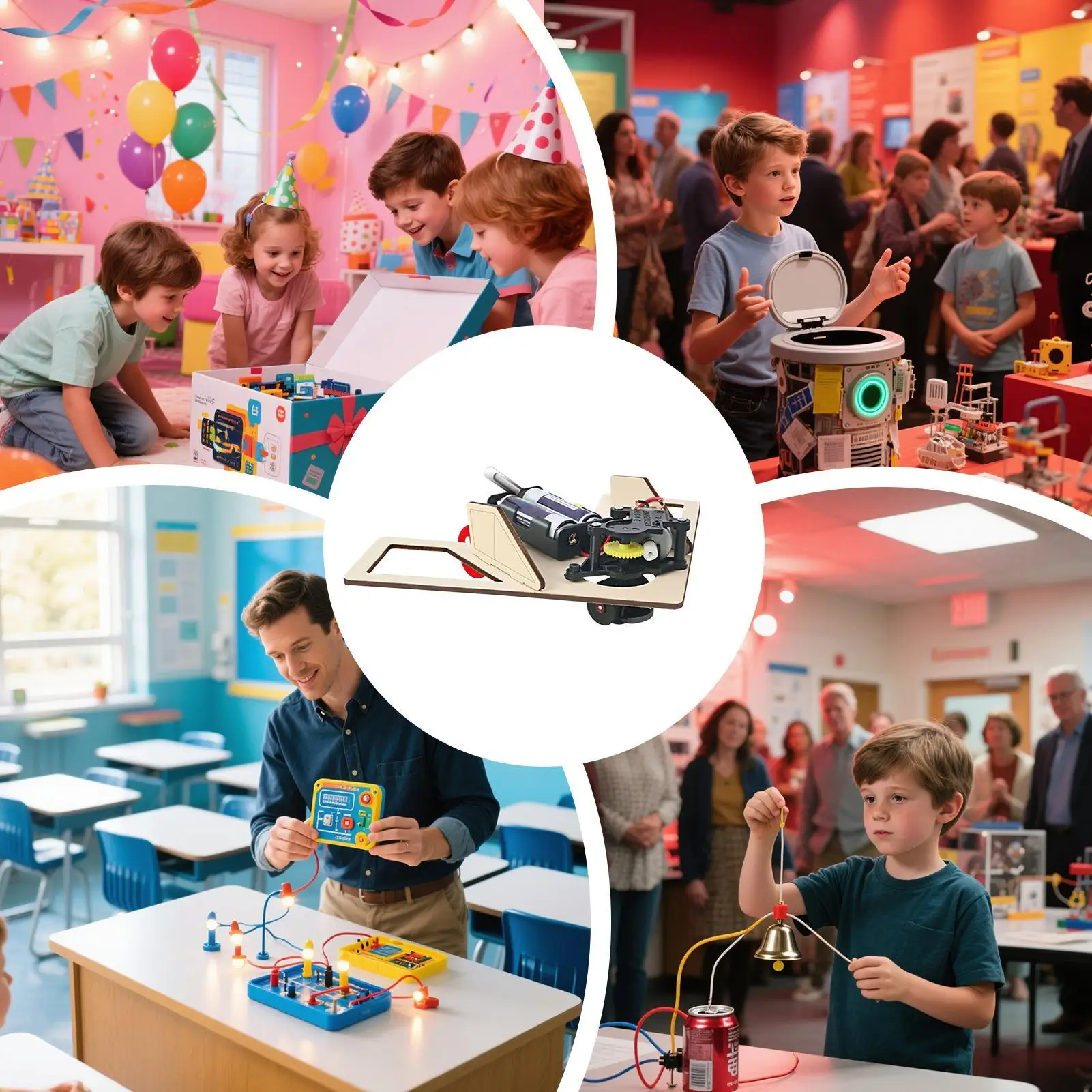 Kits de ciencia robótica, Kit de ingeniería de robótica de ciencia de obstáculos, juguetes educativos prácticos para escuela en casa, preescolar y primaria