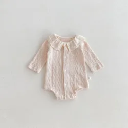 MILANCEL mono bebé otoño 3-24M con encaje y solapa, transpirable