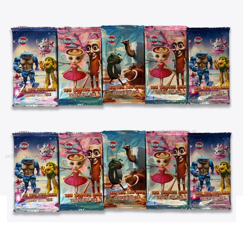 Tarjeta coleccionable de Brainrot italiano Tungtung Sahur Tralalero Tralala, juego de cartas coleccionables de juguete, regalo - imagen 3