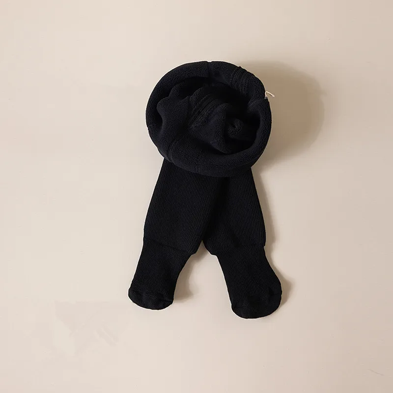 Invierno bebé niñas forro Polar rayas leggings más grueso calor medias de algodón niños pequeños mantener pantimedias calientes - imagen 5