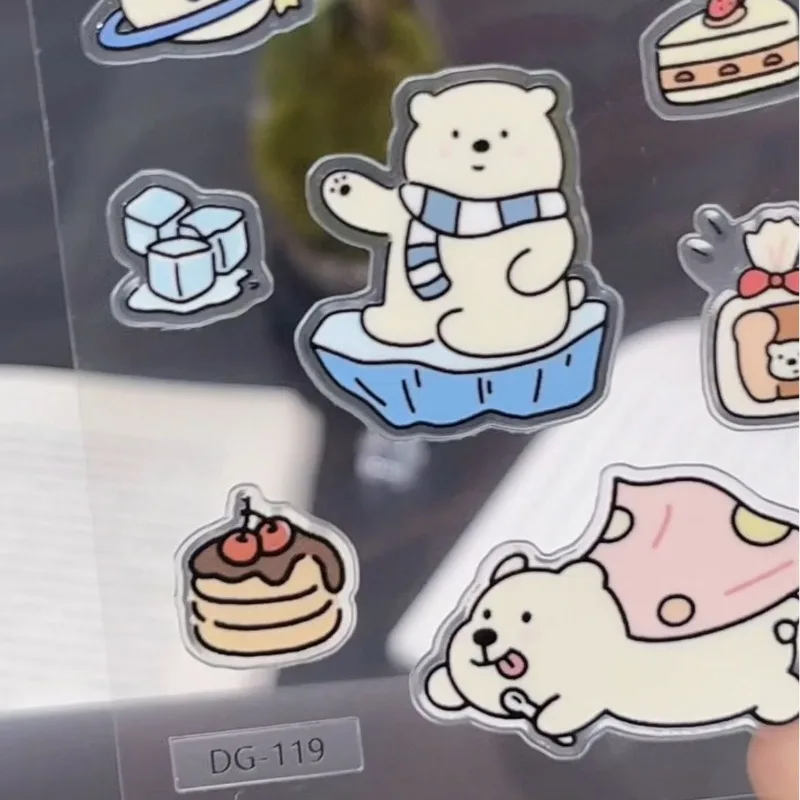 1 bufanda de oso DIY, pegatina decorativa tridimensional de gelatina para IPad, funda para teléfono móvil, cámara para portátil - imagen 3