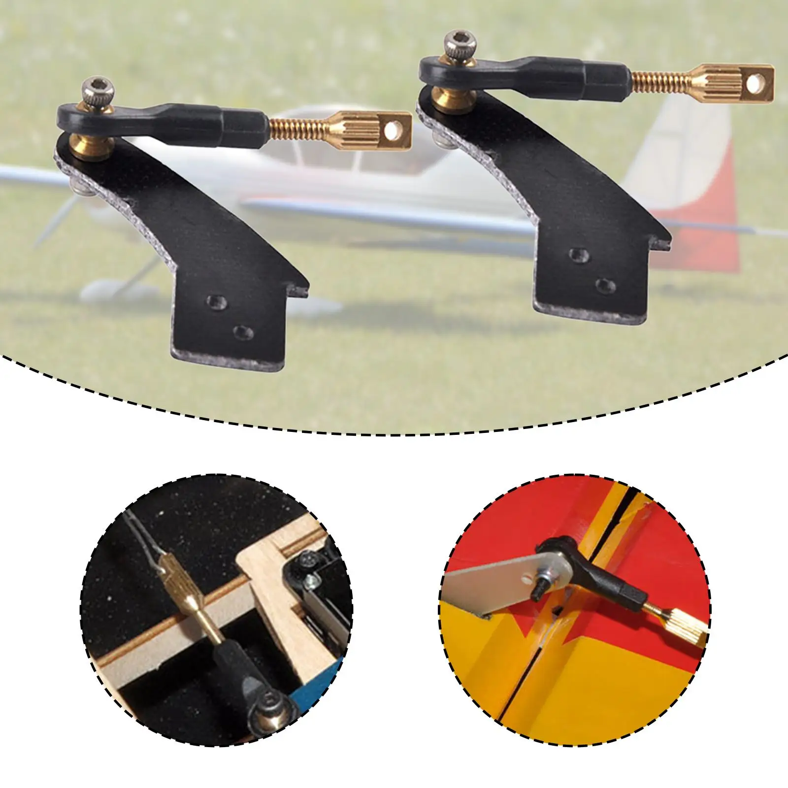 Kit de timón de alambre de acero con ángulo de timón, juntas esféricas de una sola taza 30E 30cc 3,8mm x 20mm, accesorios de extremo de cabeza de bola, piezas de reparación de repuesto - imagen 3