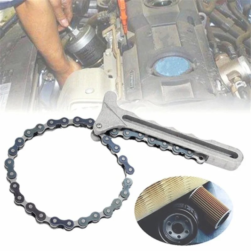 Llave de cadena ajustable para filtro de aceite de coche - imagen 5