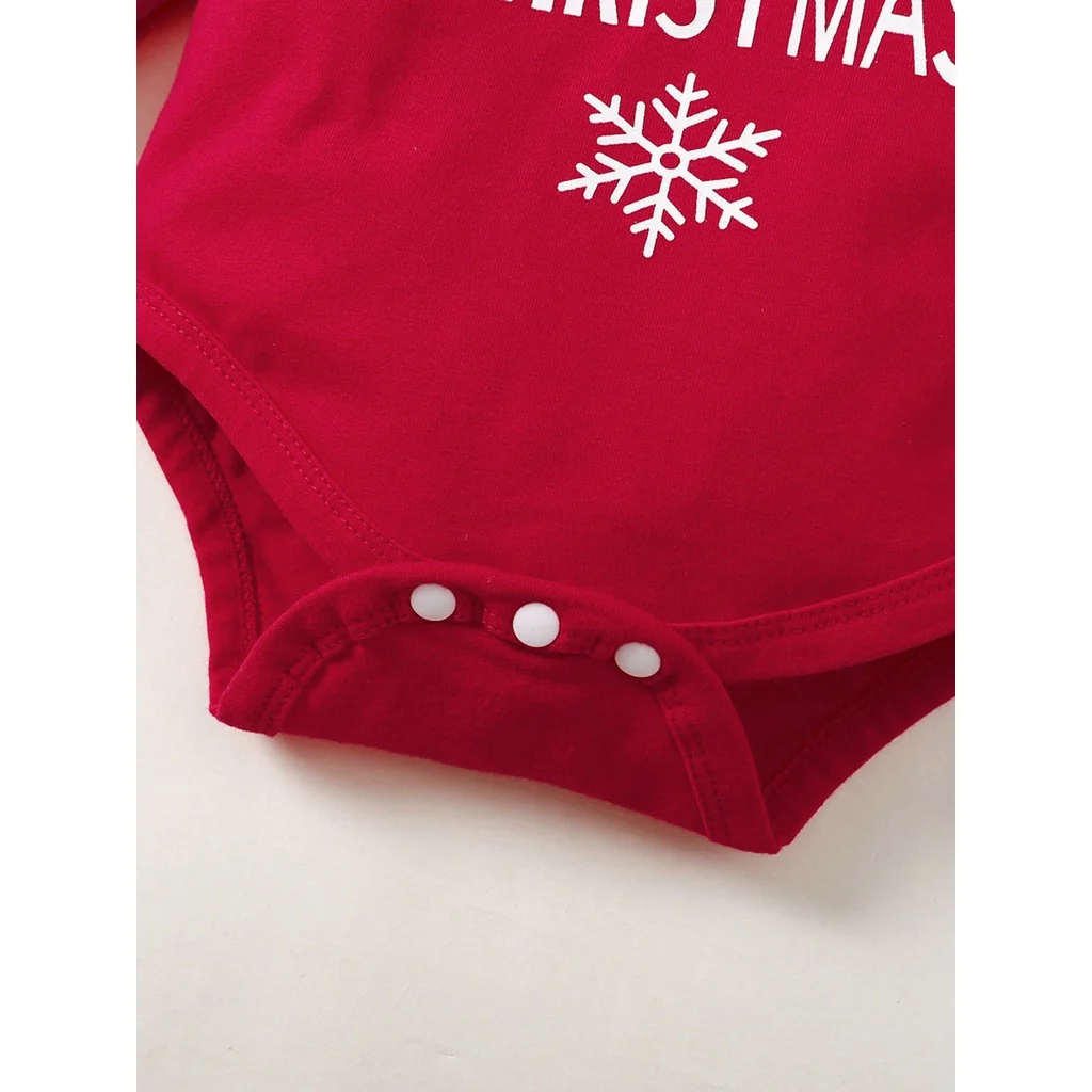 Disfraz de Navidad bebé mono con letras y pantalón a cuadros - imagen 5